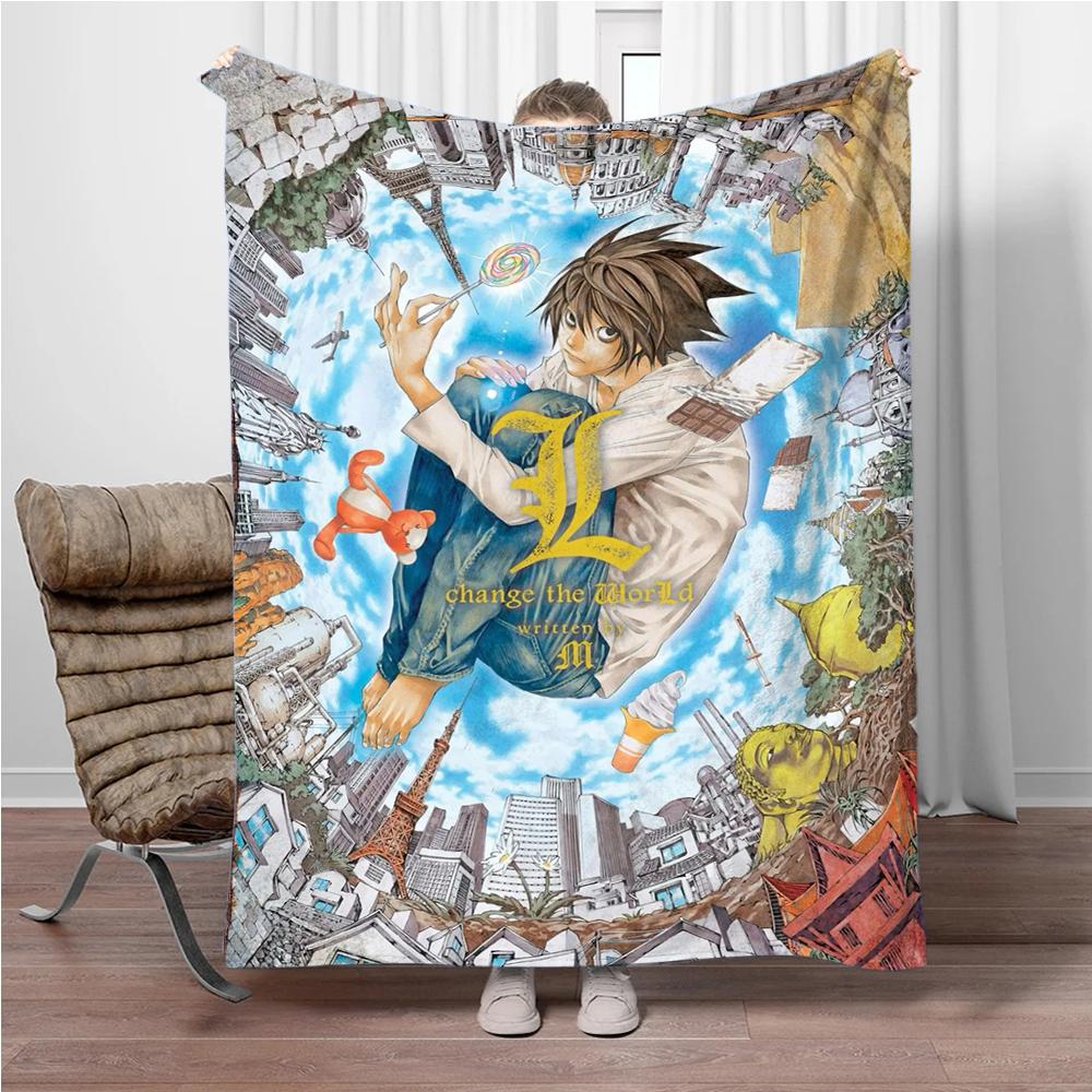 Japanese Anime Blanket DEATH-NOTE Children Warm Soft Blankets for Sofa Bed Cover Blanket Suitable for Birthday Souvenir Gifts