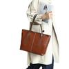 Leather Women's Bag Tote Bag Large Capacity Shoulder Messenger Bag Cowhide Women's Bag Commuter Simple Shopping Bag