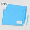 Project Document Organizer Plastic File Folder with Label Pocket, Hook And Loop Closure Clear Long-term Storage Bag Poly Envelope Folder, A4/A5/A6