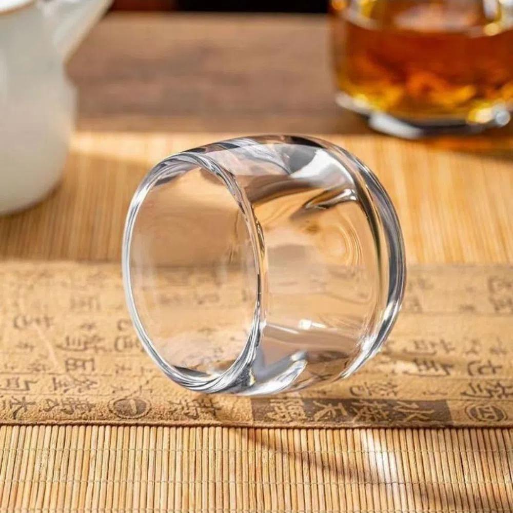 6pcs Exquisite 80ml Tea Cup Transparent Glass Water Cup Heat-resistant Drinking Wine Glass Tea Utensils