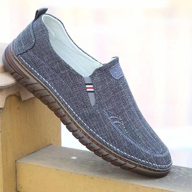 Summer One-footed Cloth Shoes Old Beijing Casual Shoes Men's Single Shoes Outdoor Soft Sole Linen Breathable and Comfortable Men's Casual Shoes