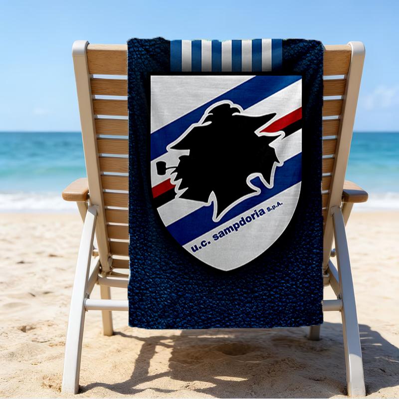 Sam-pdoria Team Emblem Beach Towel - Soft, Absorbent Microfiber, Lightweight, Ideal for The Beach, Parties, Travel, Camping Fan Gifts