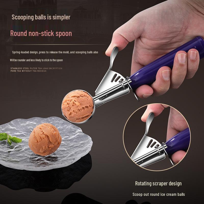Stainless Steel Ice Cream Scoop and Dessert Spoon