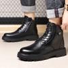 First Layer Cowhide Martin Boots Men's Genuine Leather Winter Fur Integrated Men's Boots Casual Wool Men's Leather Boots High Top Men's Shoes