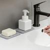 1PCS Quick-drying Diatomaceous Earth Absorbent Soap Holder Bathroom Table Hand Washing Rack Soap Box Diatom Mud Wash Pad Soap Box Drain