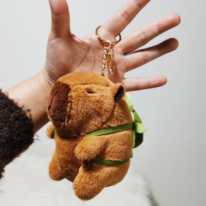 Pingente de boneca pônei fofo boneca capivara de pelúcia pingente de bolsa animal da floresta chaveiro mascote cavalo