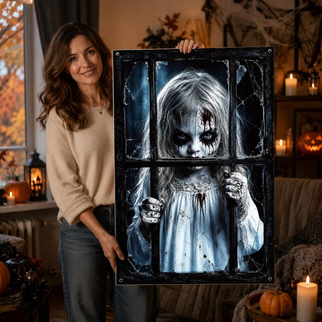 Halloween Decorations Window Mural for Indoor Outdoor - 12080 cm Wall