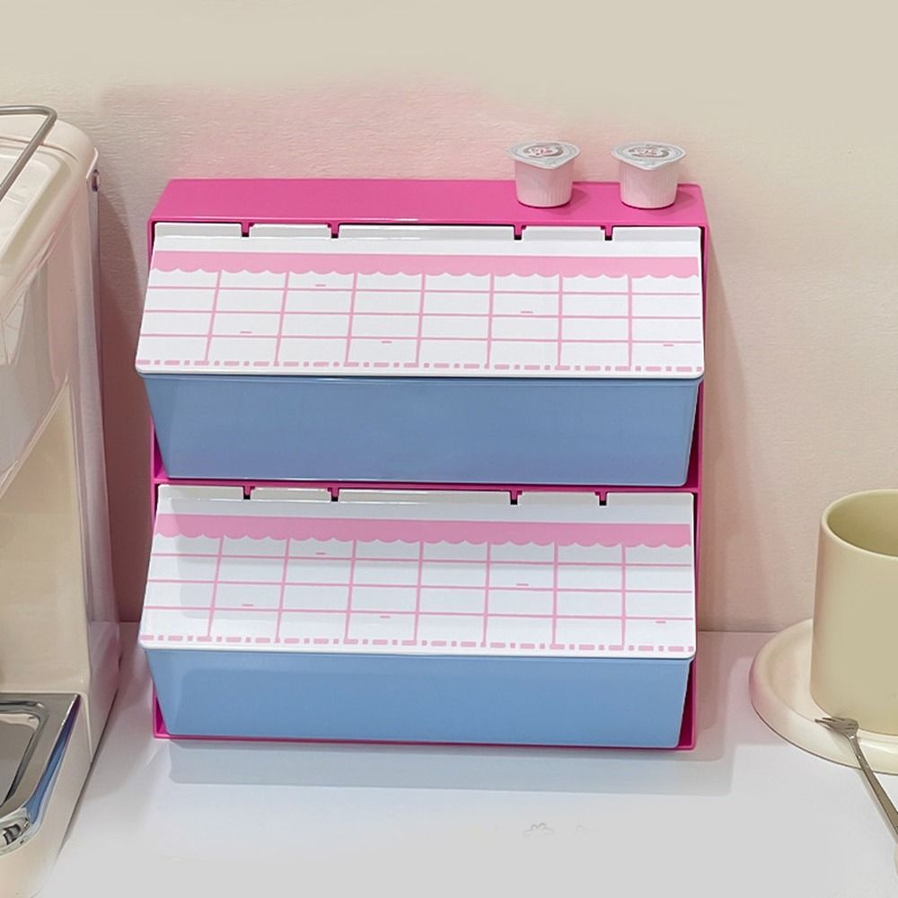 Dustproof Tea Bag Storage Box Large Capacity Desktop Storage Box  Pantry