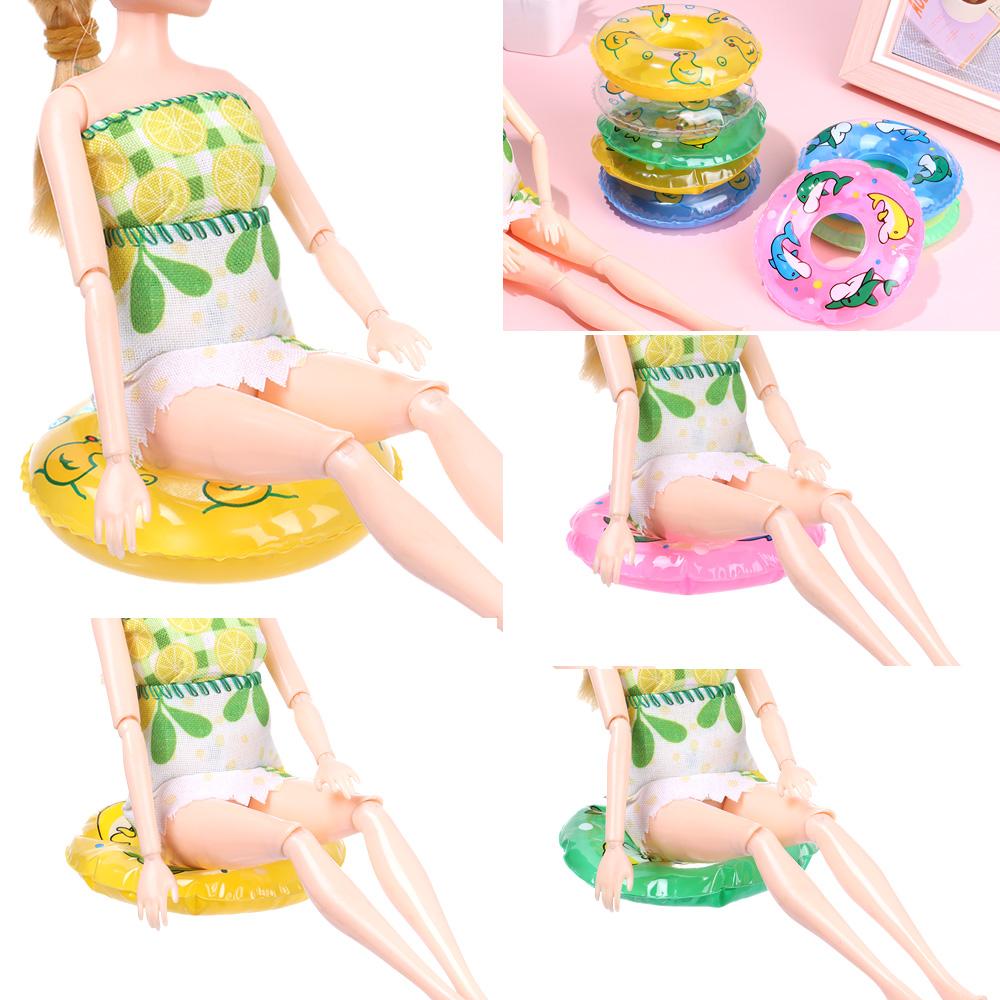 Dollhouse Accessories Play House Toy Lifebelt Cartoon Animal Miniature Swimming Ring Doll Lifebuoy