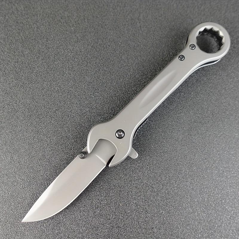 1-piece Multi-function Wrench Outdoor Folding Knife, High-hardness Stainless Steel Knife, Portable Multi-function Pocket Knife