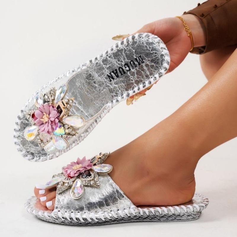 

Мода Женщины Мода Балетки Тапочки Повседневные Сандалии с Открытым Носком Лето Женская Уличная Обувь Легкие Тапочки на Платформе 2024 Слайды Женские 35 серебряный