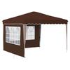 Pop Up Party Tent 288 X 288 X 245 Cm Brown Oxford Fabric