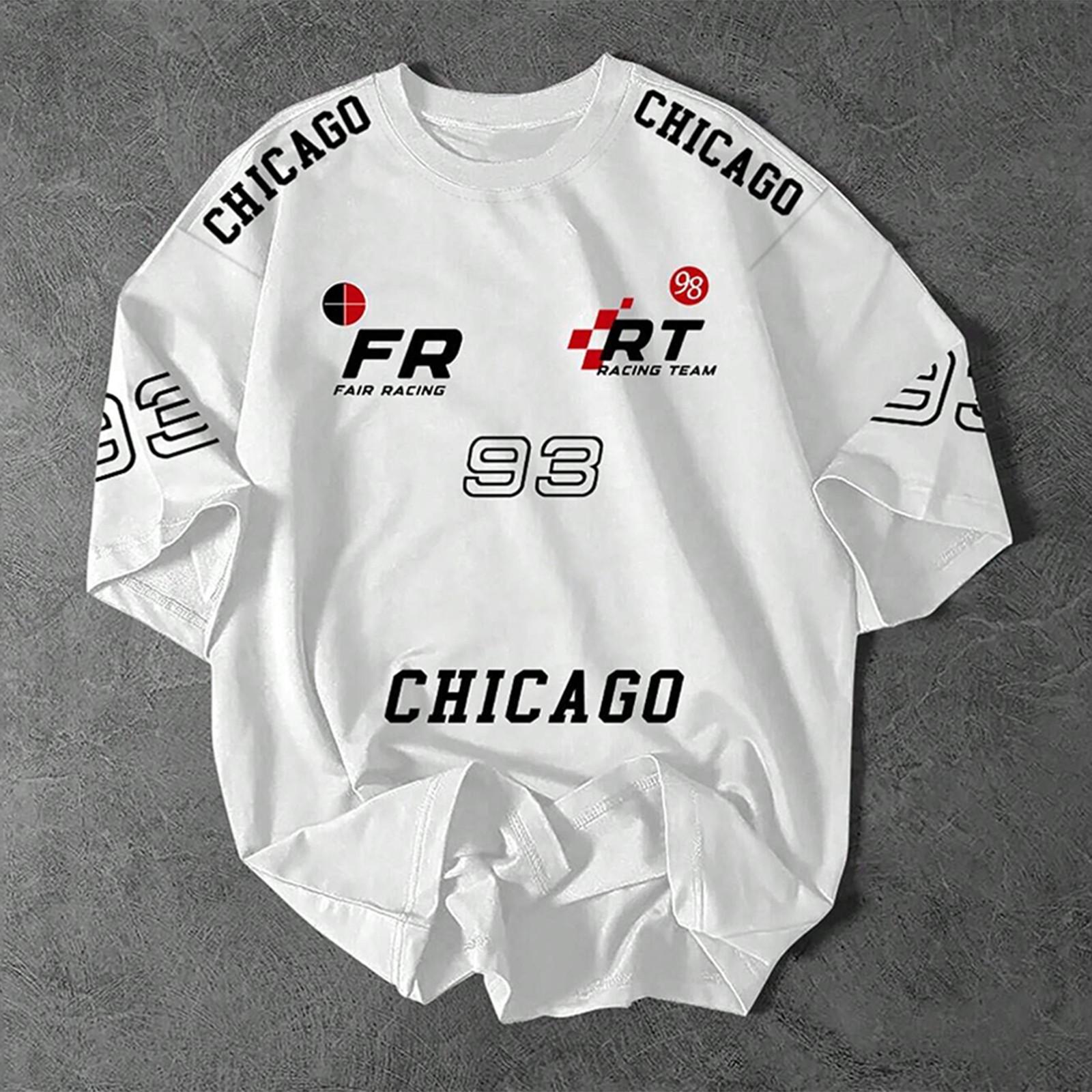 

Футболка унисекс с круглым вырезом и принтом, свободный повседневный топ унисекс с коротким рукавом