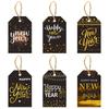 New Year New Year Party Decoration Tag Happy New Year Hemp Rope Card Pendant