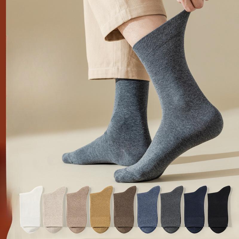 

Men s Spring and Autumn New Pure Cotton Deodorant Sweat Absorbing Tube Socks 1 pair хакі