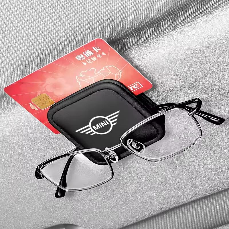 Car Sunglasses Holder Sun Visor Multifunction Portable Ticket Card Clip For Mini Cooper S R55 R56 R50 R53 R60 F55 F56 Countryman Akvnt44