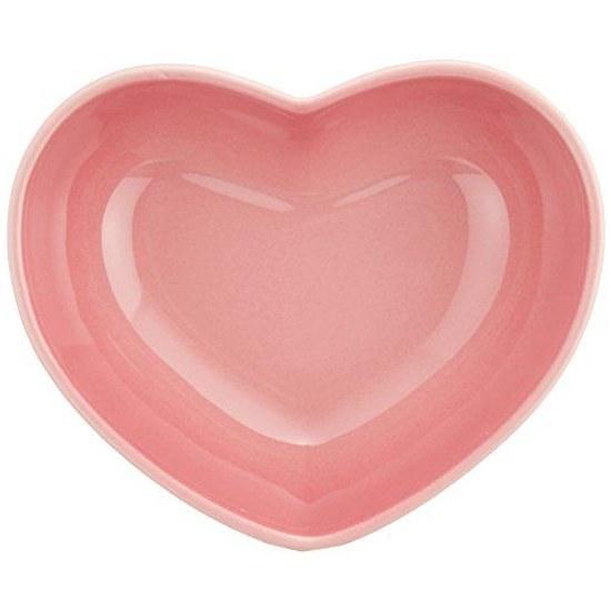 Le Creuset Deep Plate Heart Dish (S) Rose Quartz White Luster Heat Resistant Cold Microwave Oven Compatible Set 2 Wedding Celebration Anniversary Gift