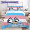 Bluey Warm Family Life Threepiece Set 1 Duvet Cover 2 Pillowcase Without Core Without Core Bedding Set Soft And Comfortable