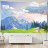 Magic Mountain And Forest Tapestry Wall Hanging Art Mural Bohemian Wall Blanket Hippie Dormitory Background Cloth Decor