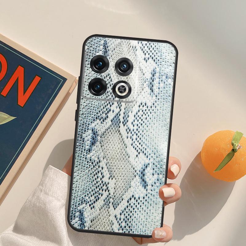 Snake Skin Case For OnePlus 12R 13R 13T 10R 15 13 12 11 10T 8T Nord CE 4 3 2 Lite N20 N30 Nord 5 Cover