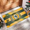 Green Bay Packers Crystal Velvet Rug, Custom Name Text Personalized Non‑Slip Floor Mat for Home Decor Gift