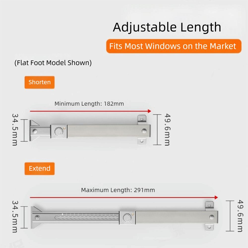 Stainless Steel Window Limiter Fixed Practical Angle Controller Telescopic Opening Limiter Sliding Support Casement Window