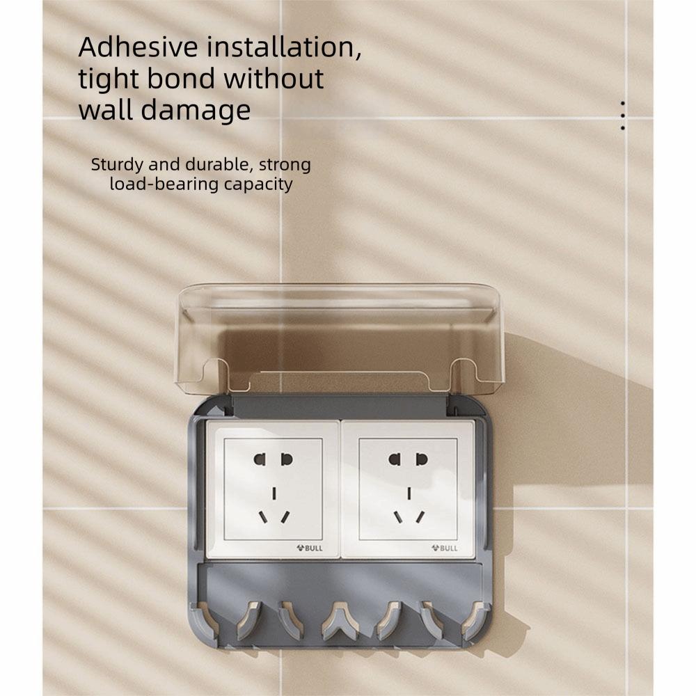 Clear Waterproof Socket Cover Self-Adhesive Socket Safety Protective Cover Household Bathroom