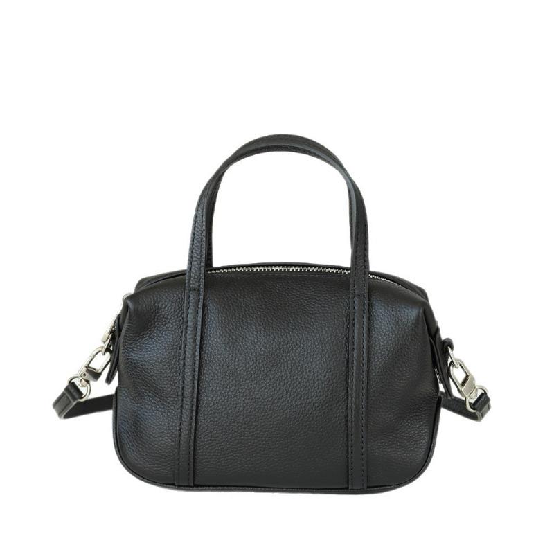 Genuine Leather Single-shoulder Boston Pillow Bag Hand-held Crossbody Bag Casually