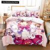 3D Print Anime Princess Connect! Re: Dive Bedding Set Single Twin Full Queen King Size Bed Set Adult Kid Bedroom Duvetcover Sets
