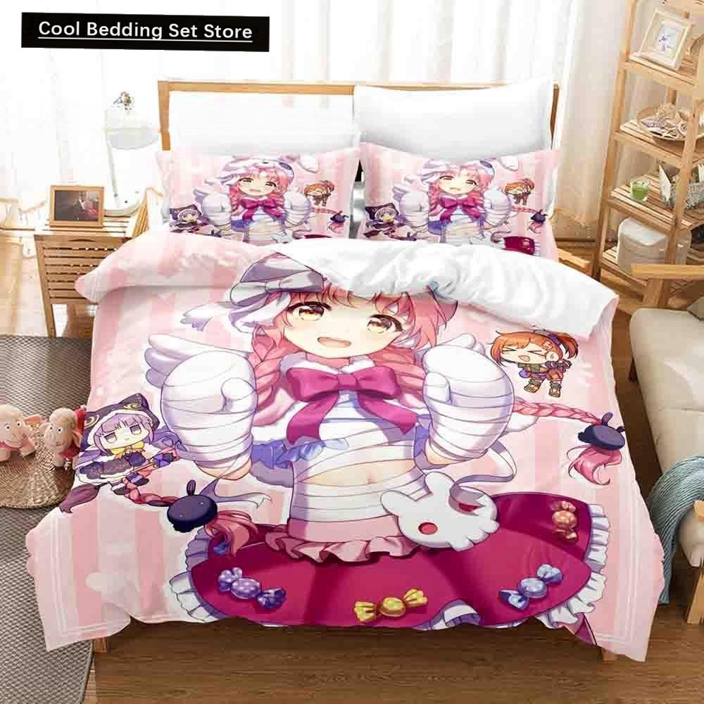 3D Print Anime Princess Connect! Re: Dive Bedding Set Single Twin Full Queen King Size Bed Set Adult Kid Bedroom Duvetcover Sets