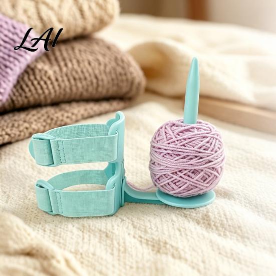 Smooth Rotation Yarn Spinner Wearable Holder with Arm Strap Rotating Ball Dispenser Armband Adjustable Anti-Tangle Stand Crocheting & Knitting