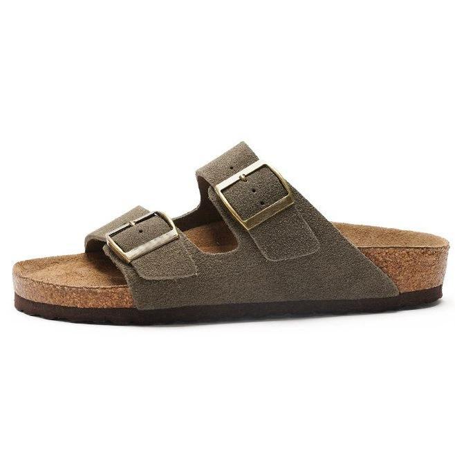 Fashion Sandals for Women Men Cork Footbed Adjustable Slides Slip On Summer Unisex Slippers with Arch Support
