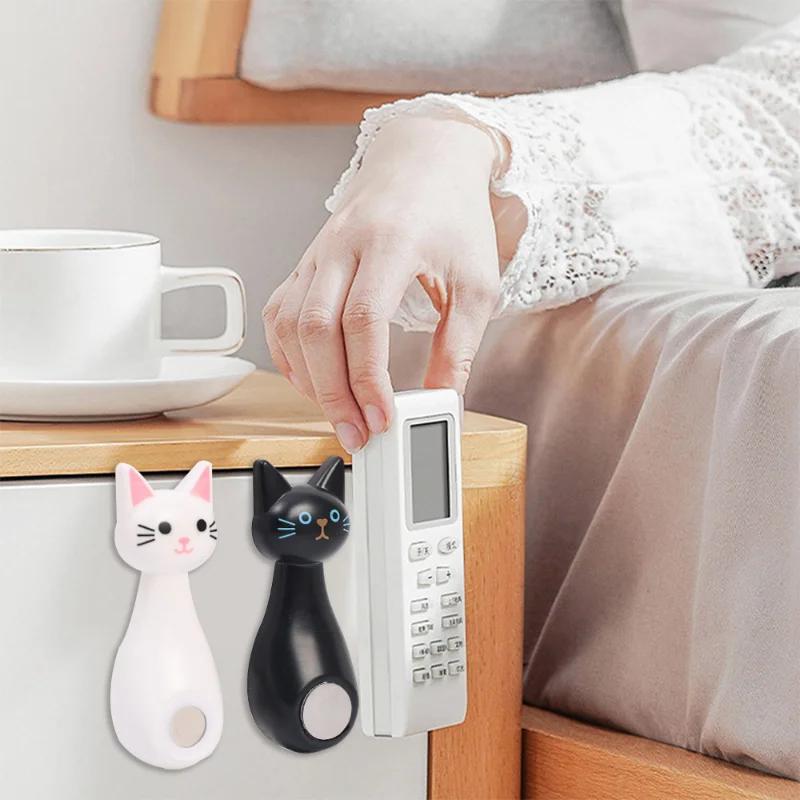 Magnetic Hooks Cartoon Cat Shaped Wall Mount Strong Magnet Holder Hook for Remote Control Storage Holder Home Organizer Hooks