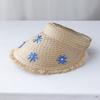 Heißer Verkauf Sommer Damen Leerer Topper Sonnenschildmütze Sommer Strohblume Sonnenkappe UV-Schutzmütze für Damen und Herren Strandhut