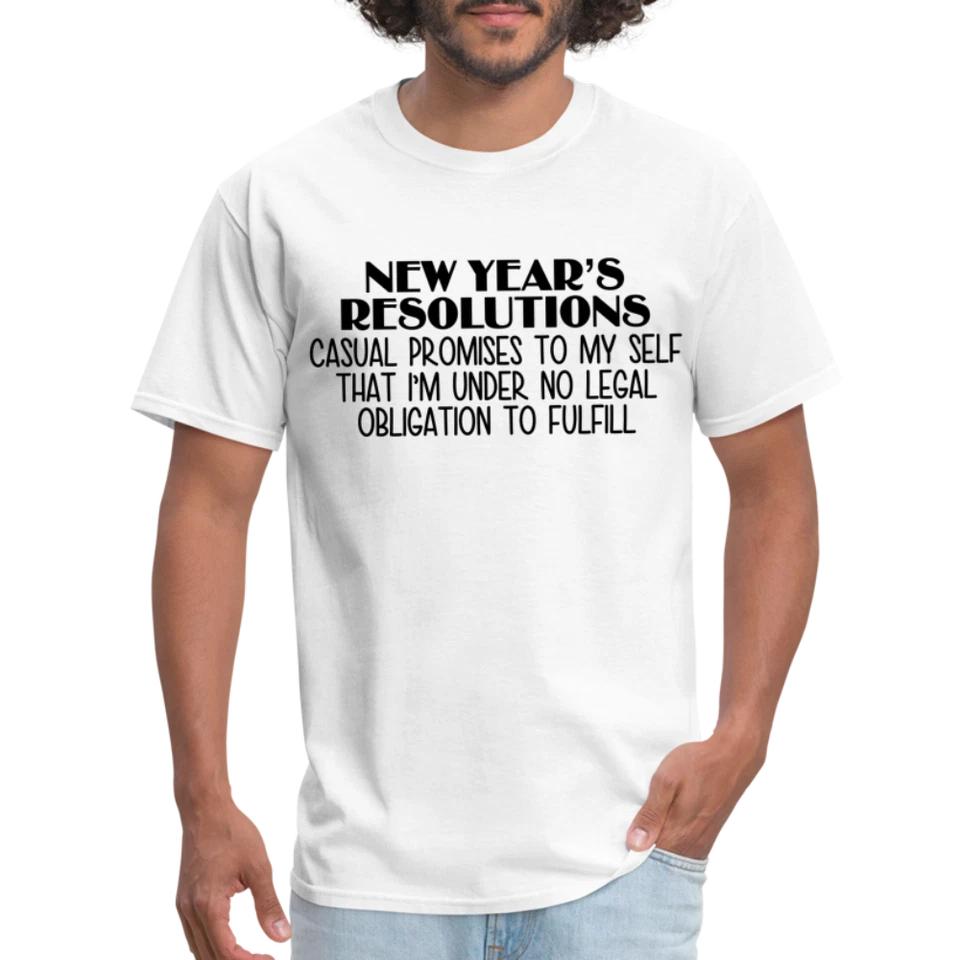 New Year s Resolution - Casual Promises T-Shirt M