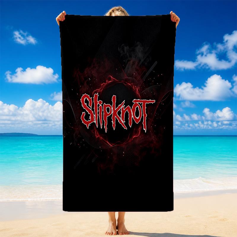 Slipknot Print Microfiber Beach Towel Sand?Resistant Lightweight Towel For Swimming Outdoor Travel Use