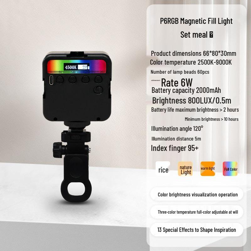 Yingkexi Mini RGB DSLR Camera Fill Light for Photography & Live Streaming