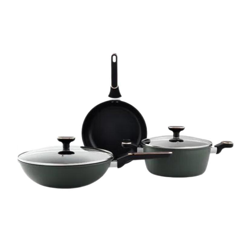 Deslang Langyi 3-Piece Non-stick Iron Cookware Set