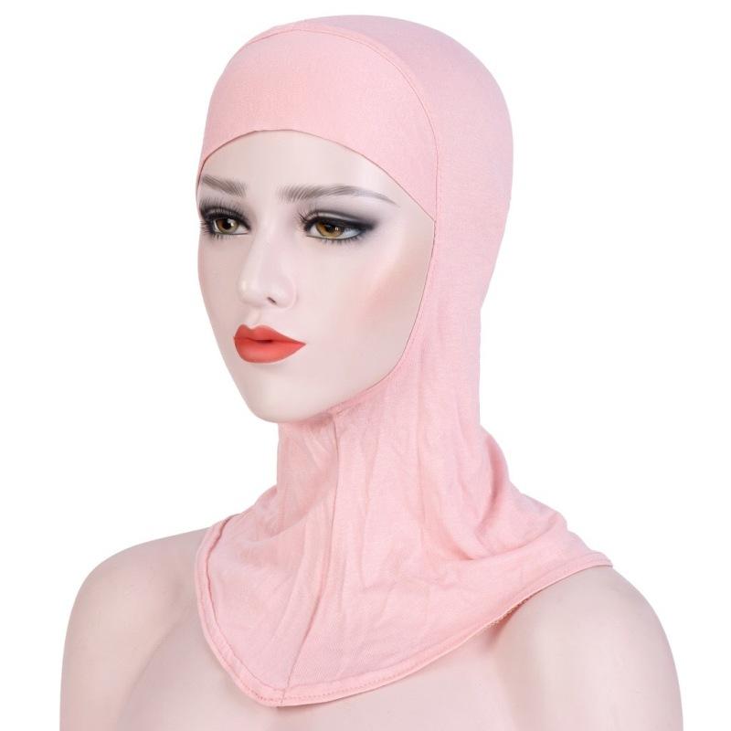 Turbanmütze Vollabdeckung Innen-Hijab-Kappen Islamische Unterkopftücher Hauben Einfarbige Modal-Unterkopftuchkappen