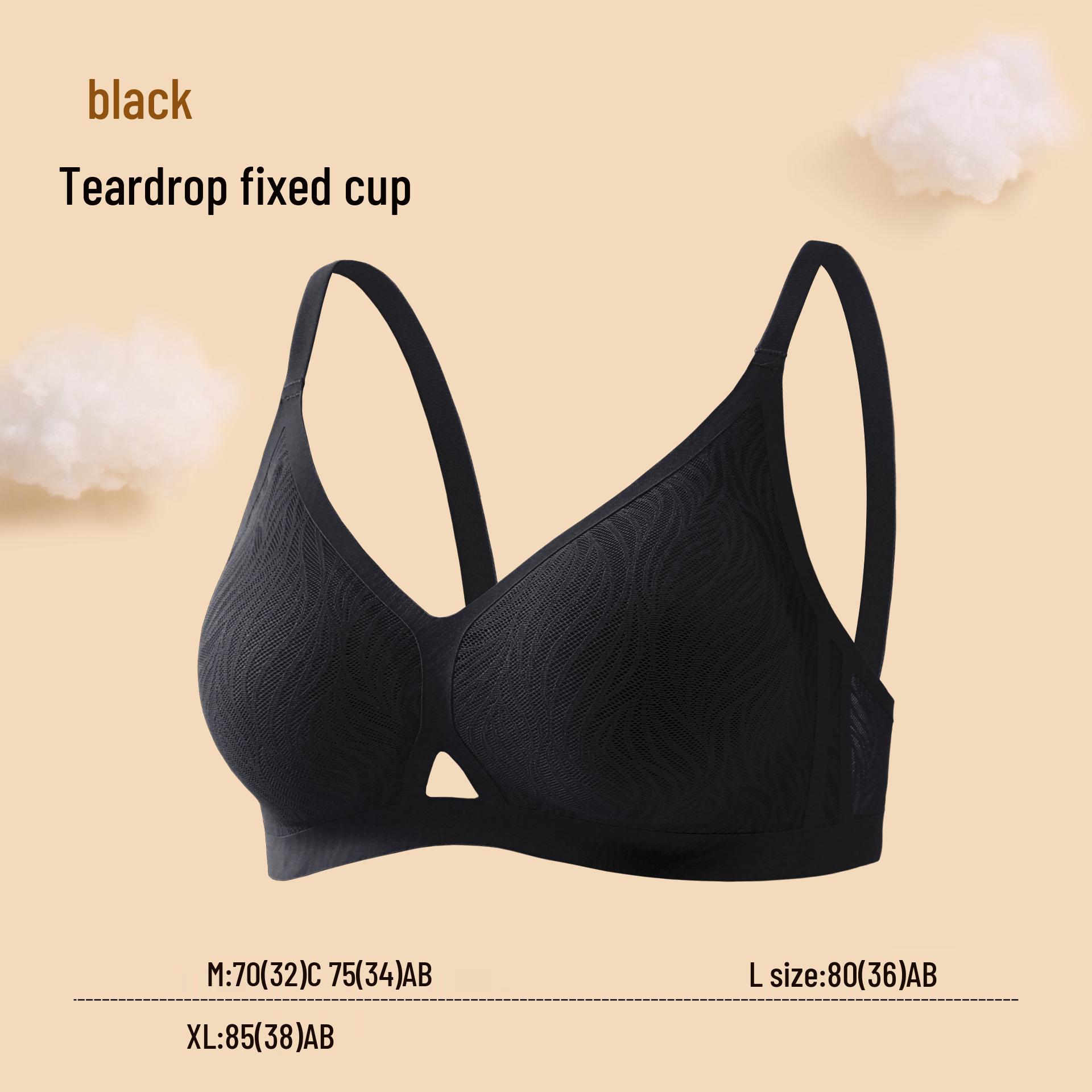 

Seamless Lace Push-Up Bra with Fixed Cup Gathering M: 70(32)C 75(34)AB