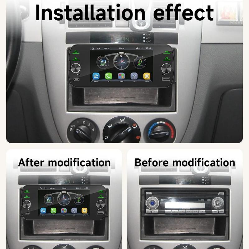 2026 Multifunctional 1 Din 5inch Car Radio Multimedia Mp5 Player Supports Wireless CarPlay Android-auto MorrirLink Car Stereo Bluetooth FM AM RDS USB