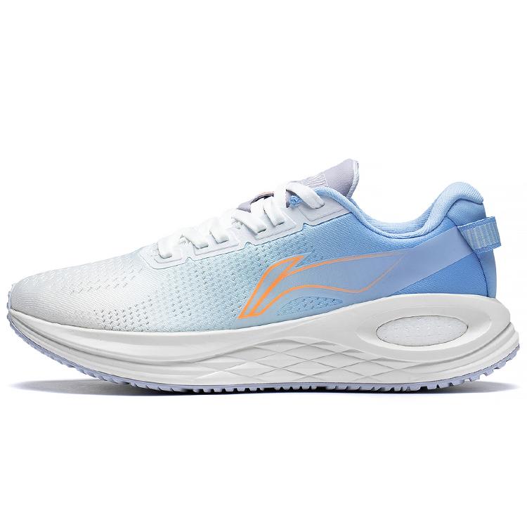 New LINING Furious Rider 6.0 Essential Running Shoes Men Low Top Mist White/Light Ice Blue/Light Sea Blue/Orange ARZS003-17