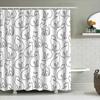 Modern Bath Shower Curtain White Cat Design For Bathroom Decorations – Made From High-Quality Materials: Polyester Fabric With W