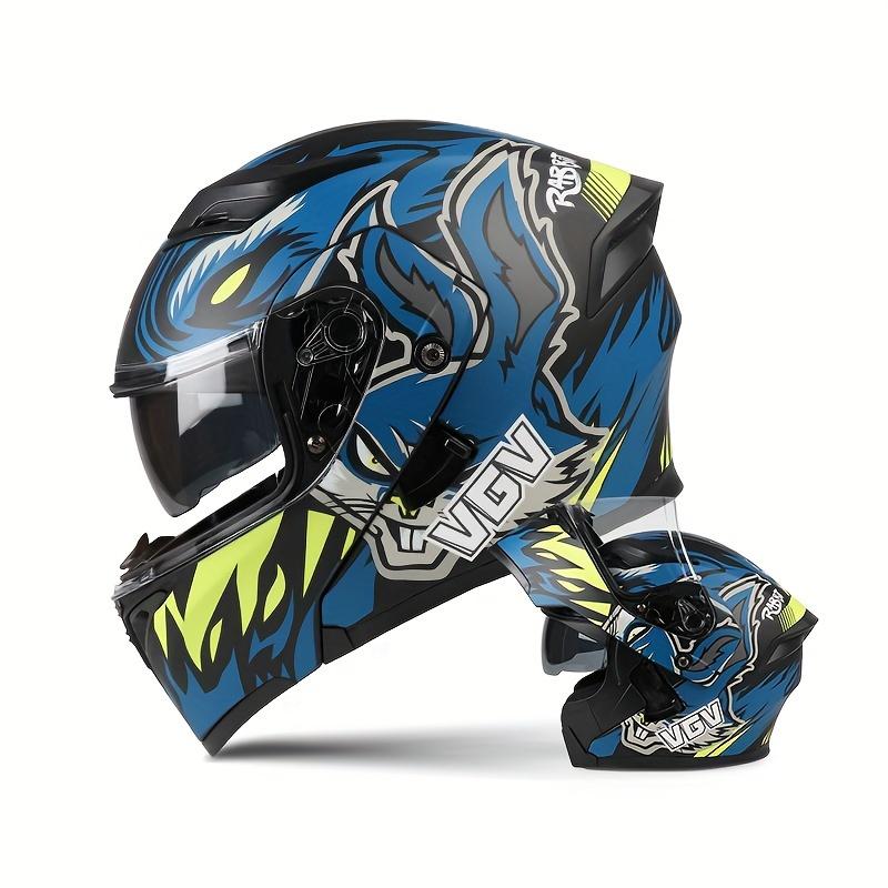 Flip Over Motorcycle Street Riding Helmet for Men and Women, Open Face Helmet, Summer Motorcycle Full Helmet, All Season Univers