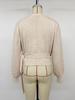 2026 A/W Knit Women's Irregular Short V-Neck Tie Waist Long Sleeve Sweater