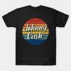 Neues Mode-Marken-T-Shirt Baumwoll-T-Shirt Johnny Cash T-Shirt Herren Übergröße Kurzarm Schwarzes Oberteil Unisex Freizeit-T-Shirt