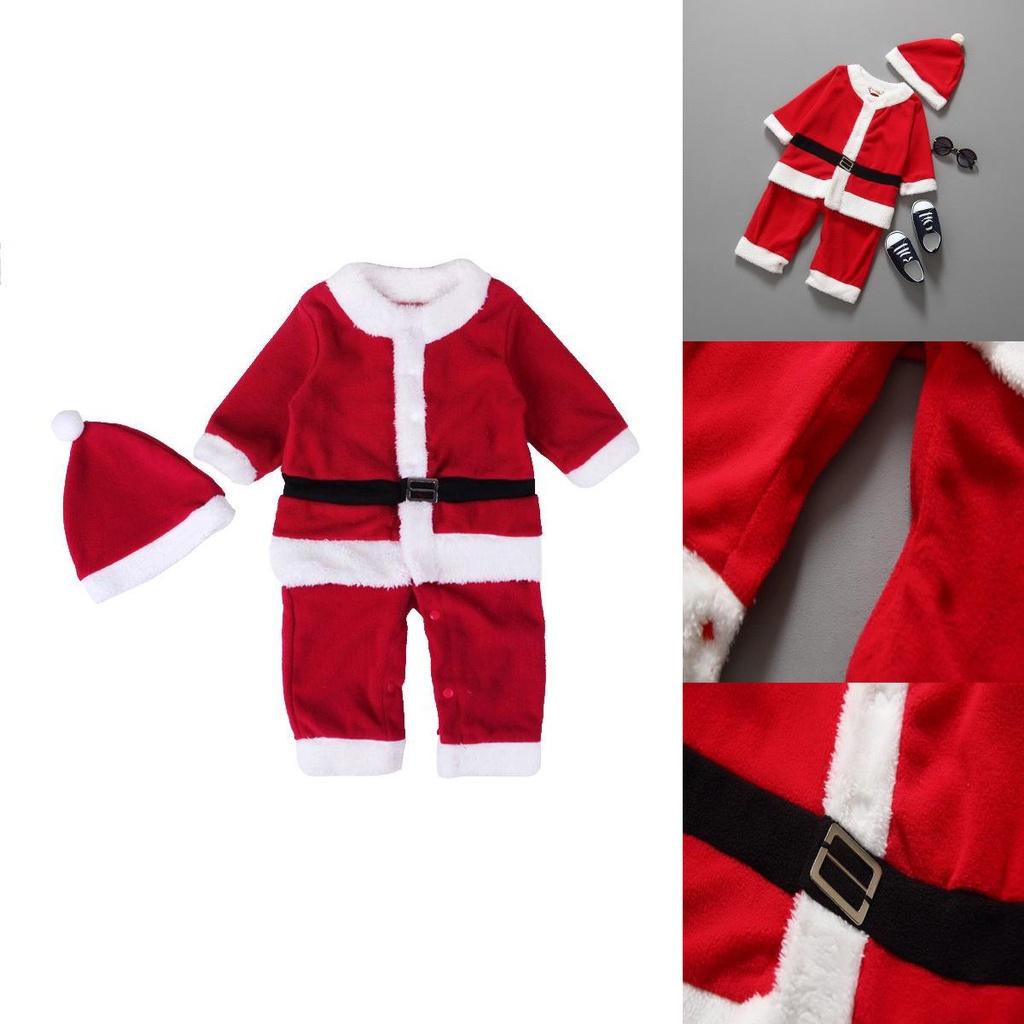 Ultra Soft Boys And Girls Santa Claus Christmas Dress Set Outfit For Kids