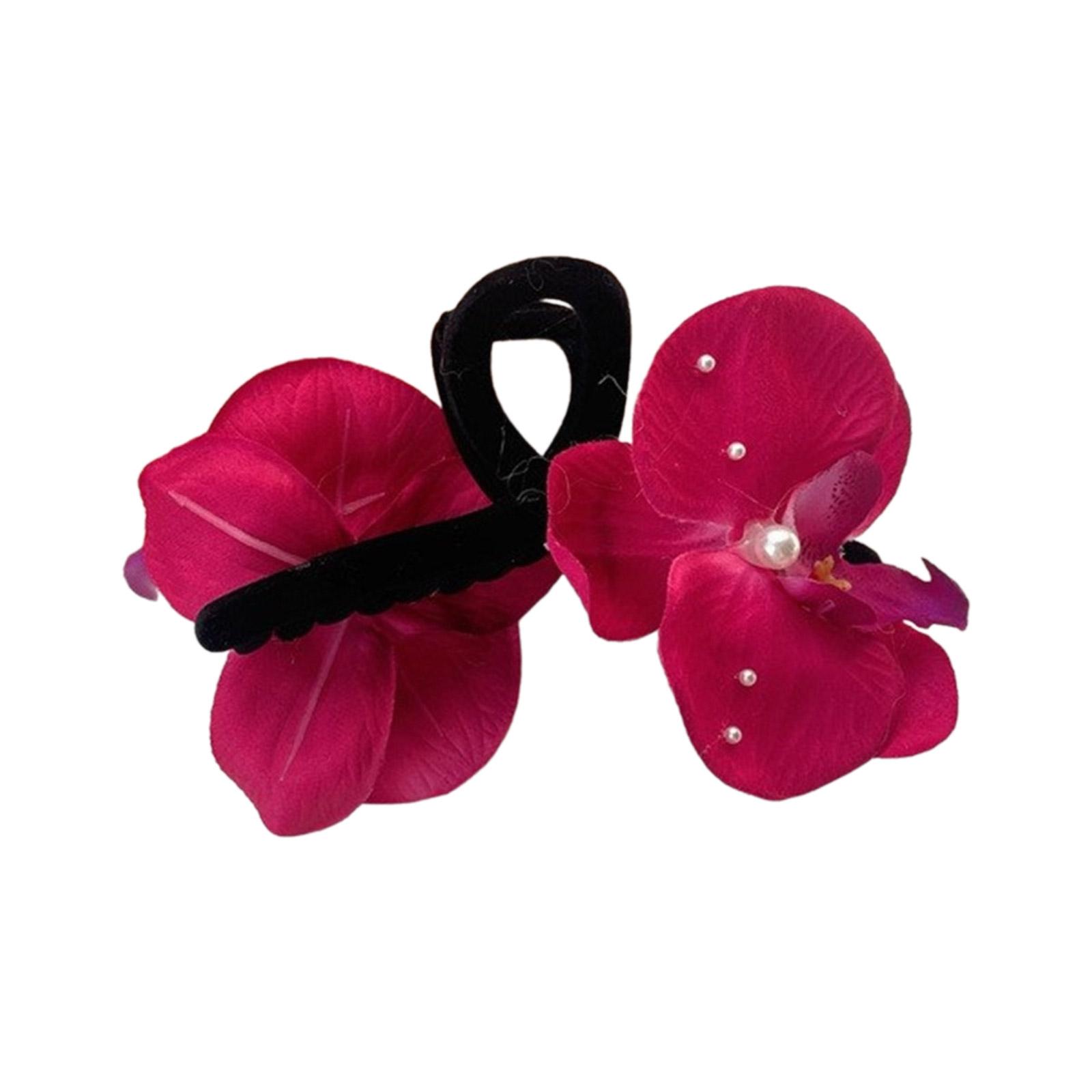 

Soft Butterfly Flower Hair Clip for Women and Girls Fashionable and Versatile Headwear Crab Hair Clips Hair Accessory красный