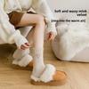 Mink Fleece Socks for Women, Warm and Non-freezing Feet in Autumn and Winter, Sleep Socks with Heart Embroidery and Fleece, Versatile Socks