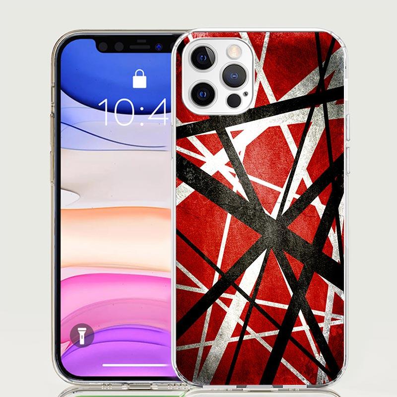 Eddie Van Halen Graphic Guitar Case Phone Cover for iphone 16 15 14 13 12 Mini 11 Pro Max 16E X XS XR 7 Plus 8 + SE 2020 Trend F